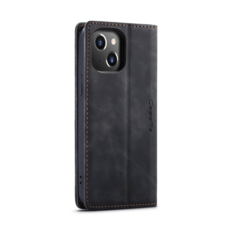 For iPhone 14 CaseMe-013 Multifunctional Retro Frosted Leather Phone Case (Black) - iPhone 14 Cases by CaseMe | Online Shopping UK | buy2fix