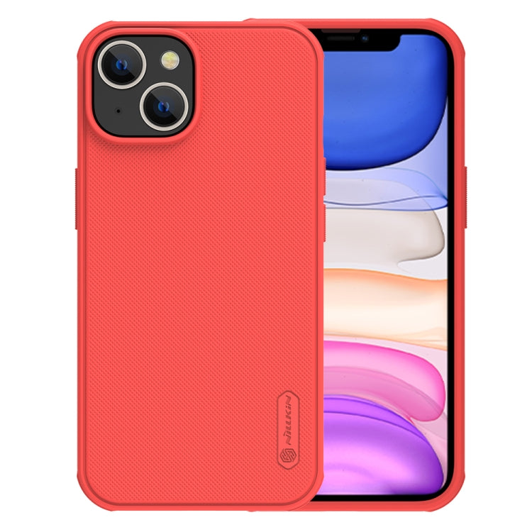 For iPhone 14 NILLKIN Frosted Shield Pro PC + TPU Phone Case (Red) - iPhone 14 Cases by NILLKIN | Online Shopping UK | buy2fix