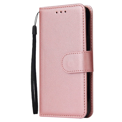 For iPhone 14 Multifunctional Horizontal Flip Leather Case with Three Card Slot (Rose Gold) - Apple Accessories by buy2fix | Online Shopping UK | buy2fix