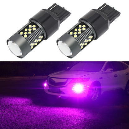1 Pair 7443 12V 7W Continuous Car LED Fog Light(Purple Light) - In Car by buy2fix | Online Shopping UK | buy2fix
