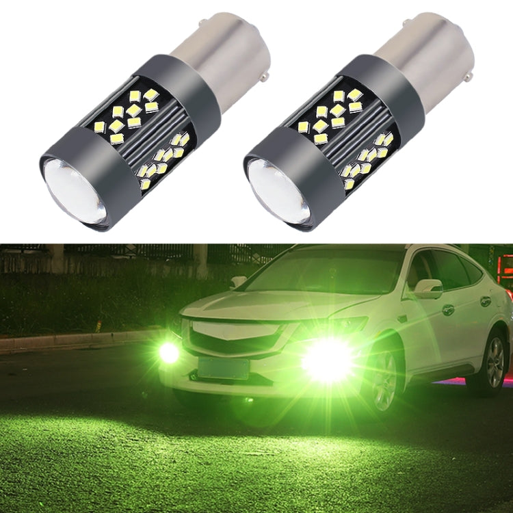 1 Pair 1156 12V 7W Strobe Car LED Fog Light(Lime Light) - In Car by buy2fix | Online Shopping UK | buy2fix