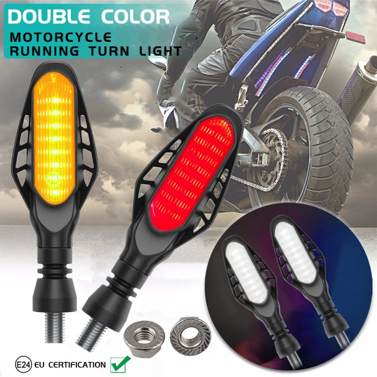 4 PCS Modified Motorcycle 16LEDs Brake Turn Tail Light, Smoked Shell(Red Light + Yellow Light) - In Car by buy2fix | Online Shopping UK | buy2fix