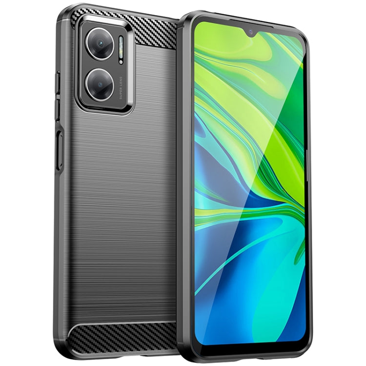 For Xiaomi Redmi 10 Prime+ 5G Brushed Texture Carbon Fiber TPU Case(Black) - Xiaomi Accessories by buy2fix | Online Shopping UK | buy2fix
