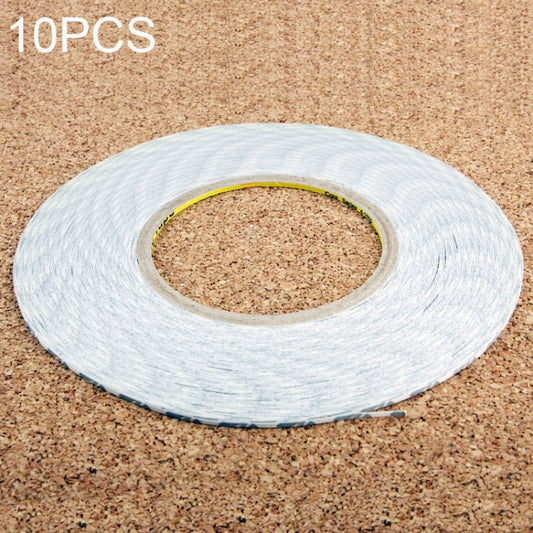 10 PCS 1mm Double Sided Adhesive Sticker Tape for Phone Touch Panel Repair, Length: 50m(White) - Repair & Spare Parts by buy2fix | Online Shopping UK | buy2fix