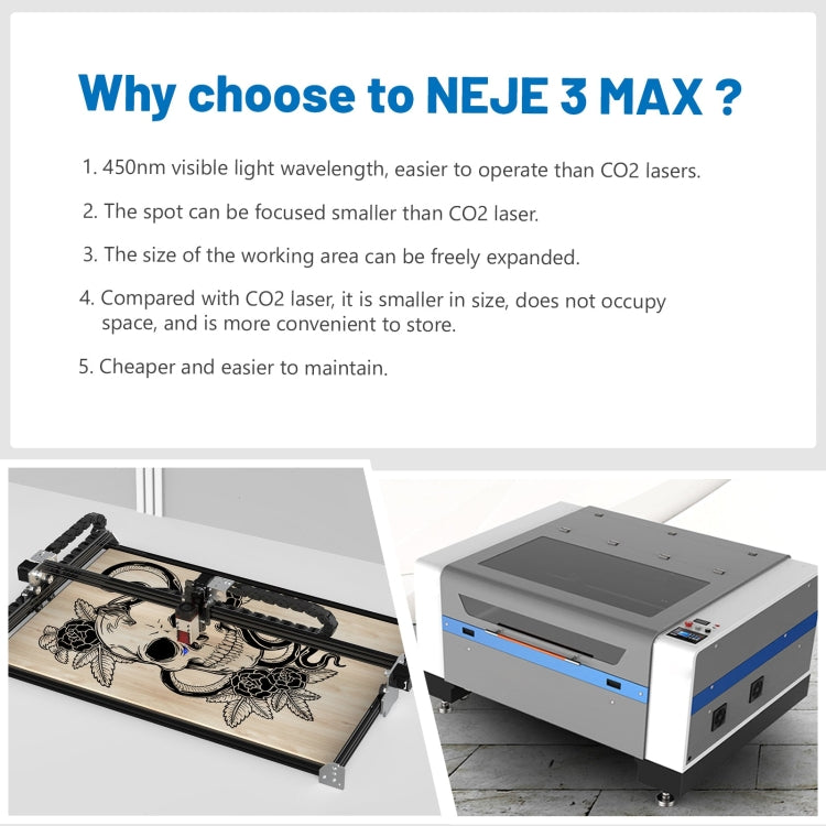 NEJE MASTER 3 MAX Laser Engraver with A40640 Dual Laser Beam Module(US Plug) - DIY Engraving Machines by NEJE | Online Shopping UK | buy2fix