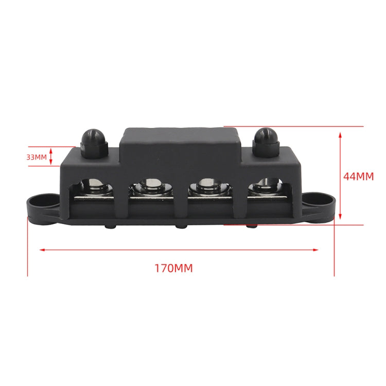 Black M10 Stud RV Ship High Current Power Distribution Terminal Block with Cover - In Car by buy2fix | Online Shopping UK | buy2fix