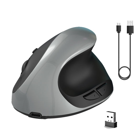 X10 2.4G Wireless Rechargeable Vertical Ergonomic Gaming Mouse(Grey) - Wireless Mice by buy2fix | Online Shopping UK | buy2fix