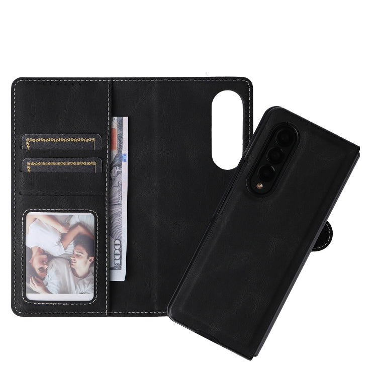 For Samsung Galaxy Z Fold4 5G Detachable Leather Folding Phone Case(Black) - Samsung Accessories by buy2fix | Online Shopping UK | buy2fix