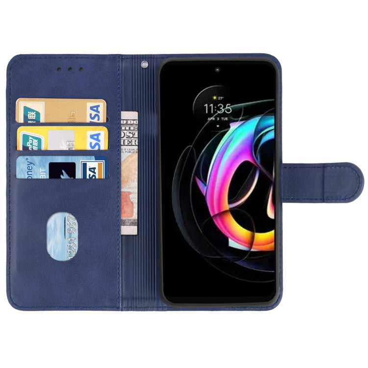 For Motorola Edge 30 Neo Leather Phone Case(Blue) - Motorola Cases by buy2fix | Online Shopping UK | buy2fix