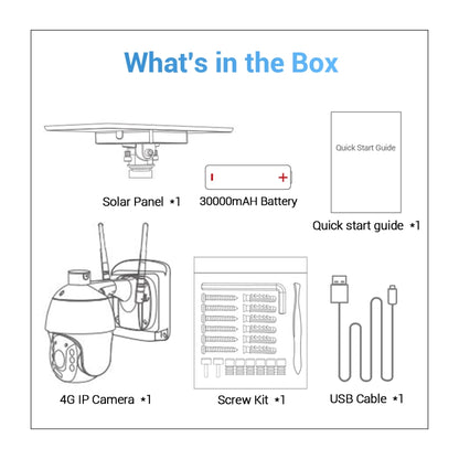 ESCAM QF724 3MP 24h Recording Cloud Storage PT 4G PIR Alarm IP Camera with Solar Panel, US Signal Bands - Security by ESCAM | Online Shopping UK | buy2fix