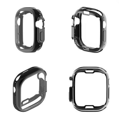 PET Film TPU Watch Case For Apple Watch Ultra 49mm / Ultra 2 49mm(Silver) - Watch Cases by buy2fix | Online Shopping UK | buy2fix