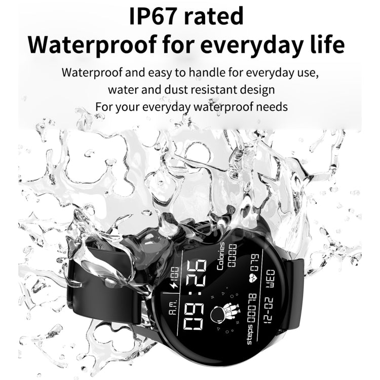 GW69 Smart Watch, Support BT Call / Heart Rate / Blood Pressure / Blood Oxygen(Black + Leather Strap Black) - Smart Wear by buy2fix | Online Shopping UK | buy2fix