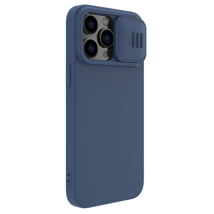 For iPhone 14 Pro Max NILLKIN CamShield MagSafe Liquid Silicone Phone Case(Blue) - iPhone 14 Pro Max Cases by NILLKIN | Online Shopping UK | buy2fix