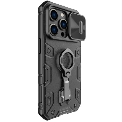 For iPhone 14 Pro NILLKIN CamShield Armor Pro Magnetic Phone Case(Black) - iPhone 14 Pro Cases by NILLKIN | Online Shopping UK | buy2fix