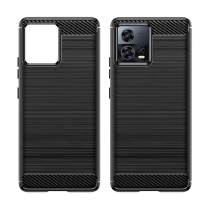 For Motorola Edge 30 Fusion/Moto S30 Pro Brushed Texture Carbon Fiber TPU Phone Case(Black) - Motorola Cases by buy2fix | Online Shopping UK | buy2fix