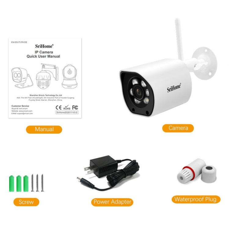 SriHome SH034C 4.0MP AI Humanoid Tracking WiFi Outdoor Surveillance Camera(US Plug) - Security by SriHome | Online Shopping UK | buy2fix