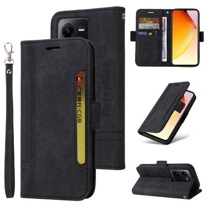 For vivo V25 / V25e 4G Global BETOPNICE Dual-side Buckle Leather Phone Case(Black) - OPPO & vivo Accessories by BETOPNICE | Online Shopping UK | buy2fix