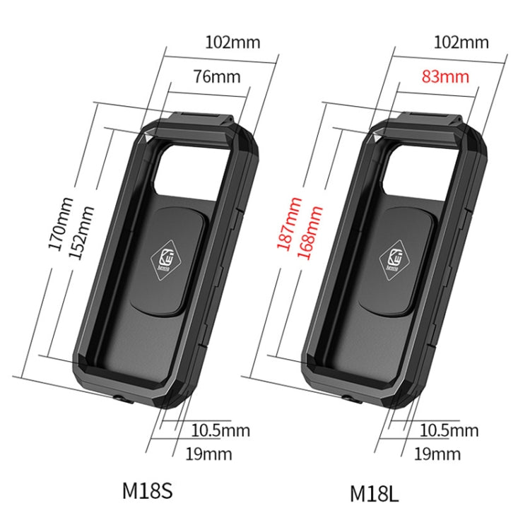 M18S-A1 Motorcycle / Bicycle Handlebar Wireless Charging Waterproof Box Mobile Phone Holder - In Car by buy2fix | Online Shopping UK | buy2fix