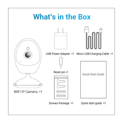 ESCAM QF006 3MP 1296P HD Indoor Wireless PTZ IP Camera IR Night Vision AI Humanoid Detection Home Security CCTV Monitor, Plug Type:AU Plug(White) - Mini Camera by ESCAM | Online Shopping UK | buy2fix