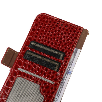 For Honor X8 5G Crocodile Top Layer Cowhide Leather Phone Case(Red) - Honor Cases by buy2fix | Online Shopping UK | buy2fix