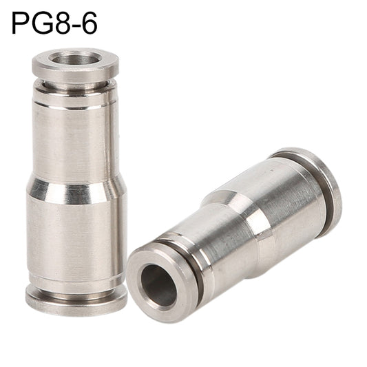 PG8-6 LAIZE Nickel Plated Copper Reducer Straight Pneumatic Quick Fitting Connector -  by LAIZE | Online Shopping UK | buy2fix