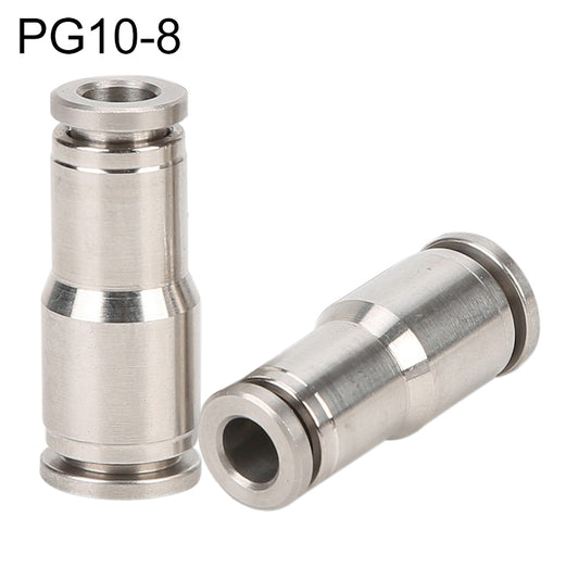 PG10-8 LAIZE Nickel Plated Copper Reducer Straight Pneumatic Quick Fitting Connector - Interface Series by LAIZE | Online Shopping UK | buy2fix