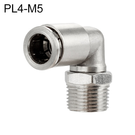 PL4-M5 LAIZE Nickel Plated Copper Elbow Male Thread Pneumatic Quick Fitting Connector -  by LAIZE | Online Shopping UK | buy2fix