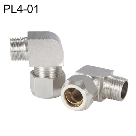 PL4-01 LAIZE Nickel Plated Copper Reducer Elbow Pneumatic Quick Fitting Connector - Interface Series by LAIZE | Online Shopping UK | buy2fix