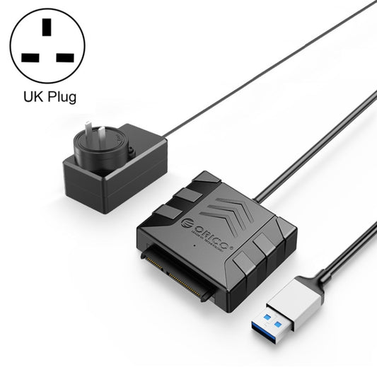 ORICO UTS1 USB 3.0 2.5-inch SATA HDD Adapter with 12V 2A Power Adapter, Cable Length:0.3m(UK Plug) - USB to IDE / SATA by ORICO | Online Shopping UK | buy2fix