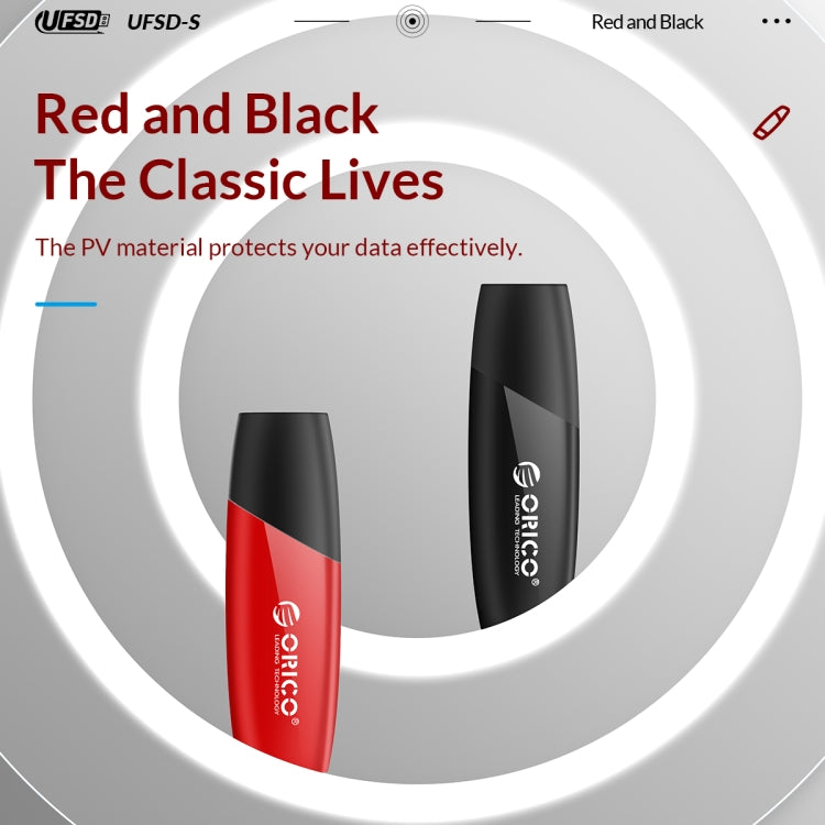 ORICO UFS Flash Drive, Read: 450MB/s, Write: 350MB/s, Memory:64GB, Port:USB-A(Red) - USB Flash Drives by ORICO | Online Shopping UK | buy2fix