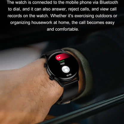 Ochstin 5HK8 Pro 1.36 inch Round Screen Blood Oxygen Blood Pressure Monitoring Bluetooth Smart Watch, Strap:Leather(Gold) - Smart Wear by OCHSTIN | Online Shopping UK | buy2fix