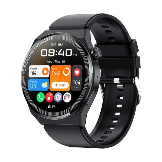 Ochstin 5HK46P 1.36 inch Round Screen Silicone Strap Smart Watch with Bluetooth Call Function(Black+Black) - Smart Wear by OCHSTIN | Online Shopping UK | buy2fix