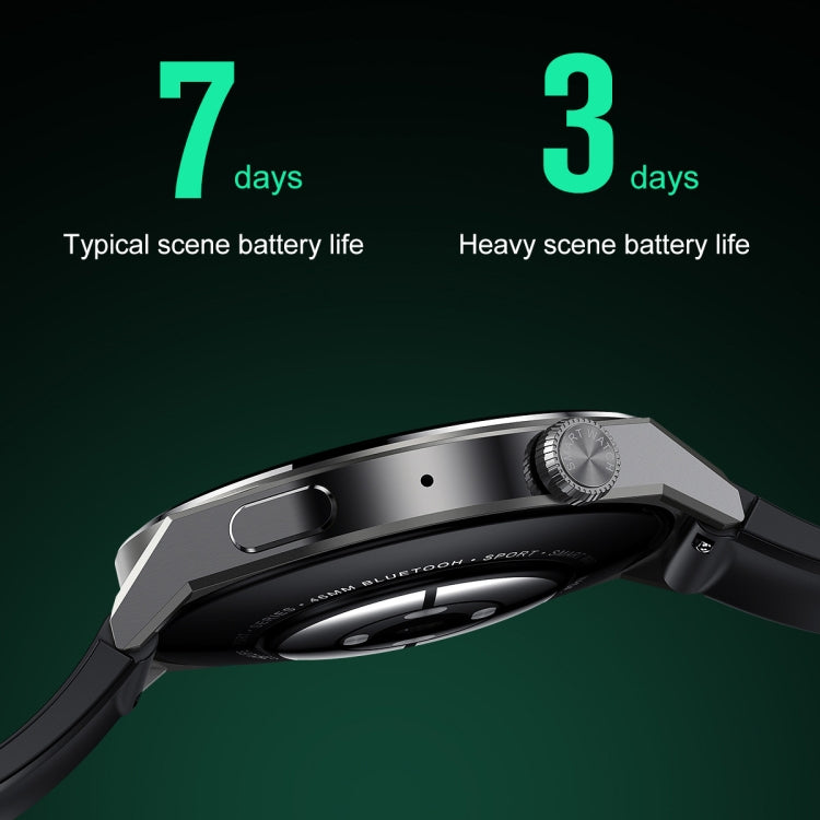 Ochstin 5HK46P 1.36 inch Round Screen Steel Strap Smart Watch with Bluetooth Call Function(Black) - Smart Wear by OCHSTIN | Online Shopping UK | buy2fix