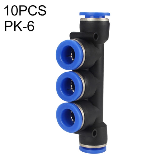 PK-6 LAIZE 10pcs Plastic Five Port Pneumatic Quick Fitting Connector - Interface Series by LAIZE | Online Shopping UK | buy2fix