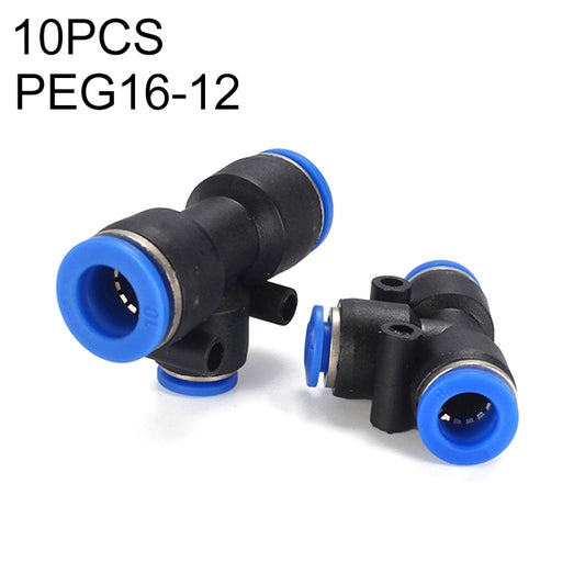 PEG16-12 LAIZE 10pcs Plastic Y-type Tee Reducing Pneumatic Quick Fitting Connector - Interface Series by LAIZE | Online Shopping UK | buy2fix