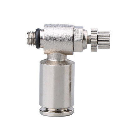 SL6-04 LAIZE Nickel Plated Copper Male Thread Throttle Valve Pneumatic Connector - Interface Series by LAIZE | Online Shopping UK | buy2fix