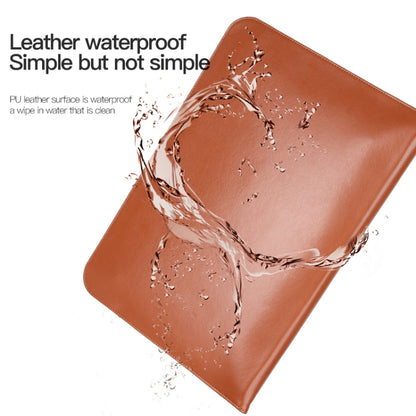 For 13.3 / 13.6 / 14 inch Laptop Ultra-thin Leather Laptop Sleeve(Brown) - 13.3 inch by buy2fix | Online Shopping UK | buy2fix