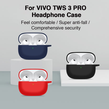 For vivo TWS 3 Pro Silicone Earphone Protective Case(Dark Blue) - Other Earphone Case by buy2fix | Online Shopping UK | buy2fix