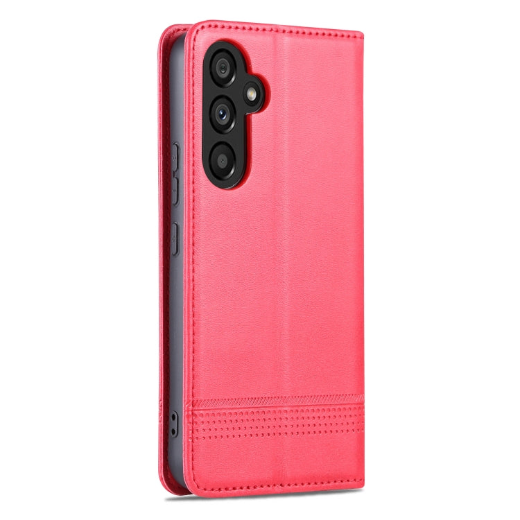 For Samsung Galaxy A54 5G AZNS Magnetic Calf Texture Flip Leather Phone Case(Red) - Galaxy Phone Cases by AZNS | Online Shopping UK | buy2fix