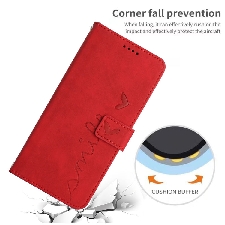 For Xiaomi Redmi Note 12 Pro Speed / Poco X5 Pro 5G Skin Feel Heart Pattern Leather Phone Case(Red) - Xiaomi Cases by buy2fix | Online Shopping UK | buy2fix