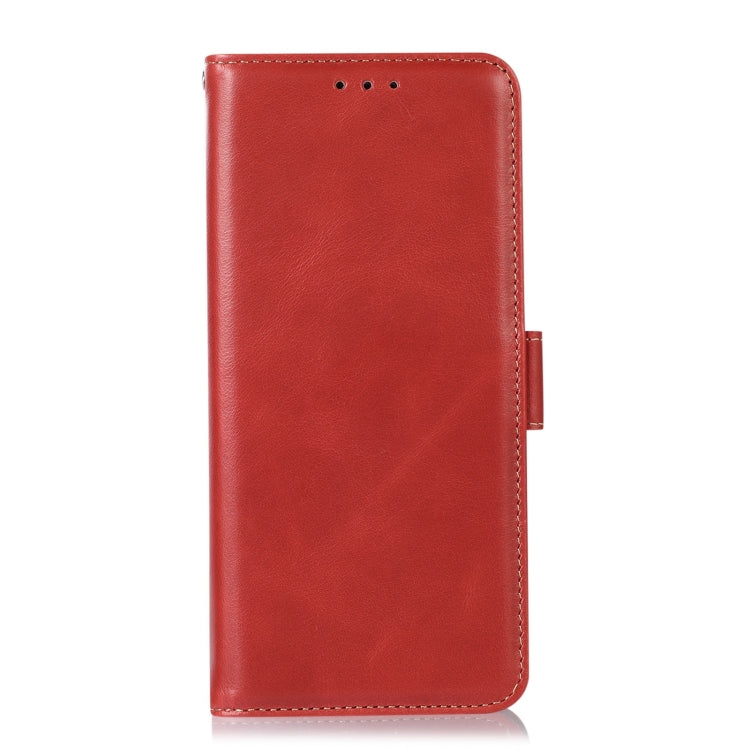 For Motorola Moto G53 5G Crazy Horse Top Layer Cowhide RFID Leather Phone Case(Red) - Motorola Cases by buy2fix | Online Shopping UK | buy2fix