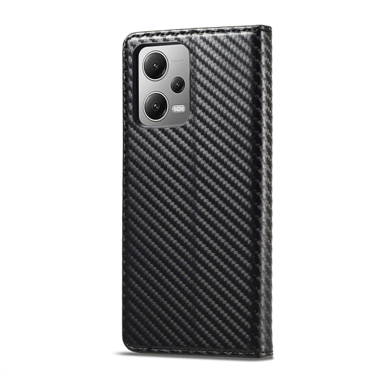 For Xiaomi Poco X5 Pro/Redmi Note 12 Pro 5G LC.IMEEKE Carbon Fiber Texture Flip Leather Phone Case(Vertical Black) - Xiaomi Cases by LC.IMEEKE | Online Shopping UK | buy2fix