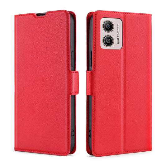 For Motorola Moto G53 5G/G13 4G/G23 4G Ultra-thin Voltage Side Buckle Horizontal Flip Leather Phone Case(Red) - Motorola Cases by buy2fix | Online Shopping UK | buy2fix