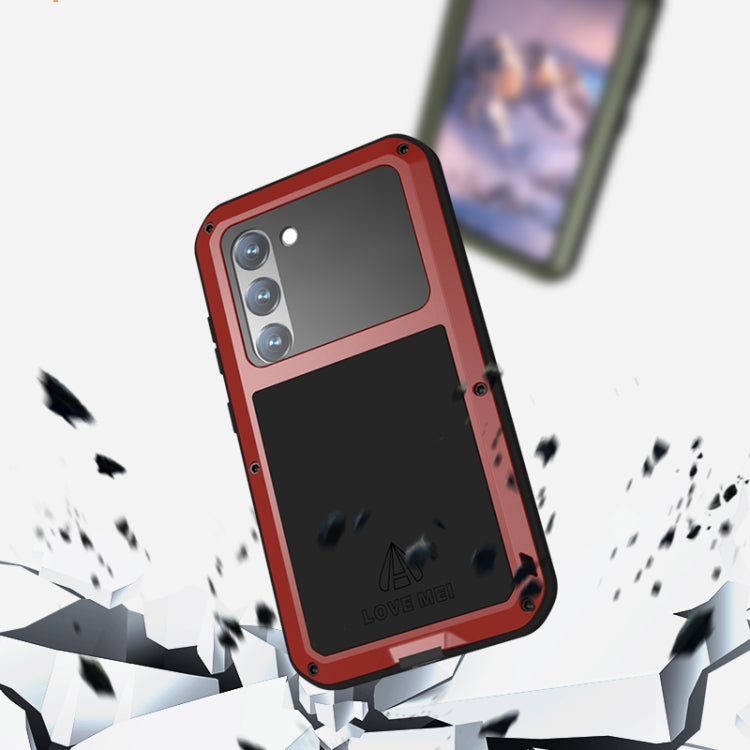 For Samsung Galaxy S23 5G LOVE MEI Metal Shockproof Life Waterproof Dustproof Phone Case(Yellow) - Galaxy S23 5G Cases by LOVE MEI | Online Shopping UK | buy2fix