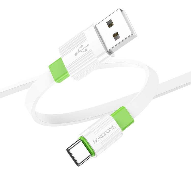 Borofone BX89 USB to Type-C Union 3A Charging Data Cable, Length:1m(White Orange) -  by Borofone | Online Shopping UK | buy2fix