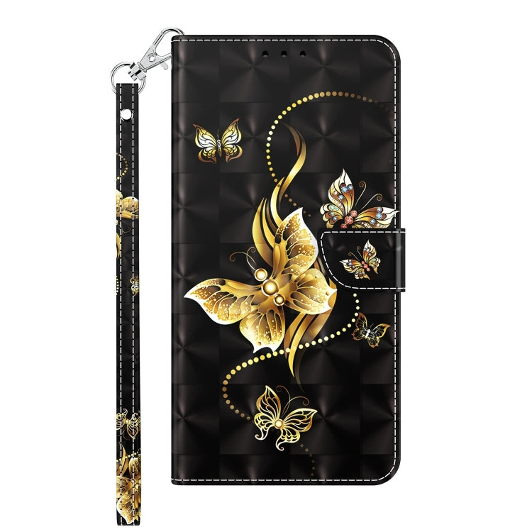 For Samsung Galaxy A24 4G 3D Painted Leather Phone Case(Golden Swallow Butterfly) - Galaxy Phone Cases by buy2fix | Online Shopping UK | buy2fix