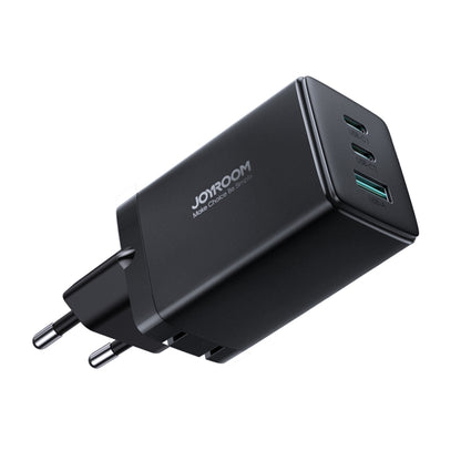 JOYROOM TCG01 GaN Ultra 65W 2 Type-C + 1 USB Fast Charger with 1.2m Type-C Cable, Plug:EU Plug(Black) - USB Charger by JOYROOM | Online Shopping UK | buy2fix