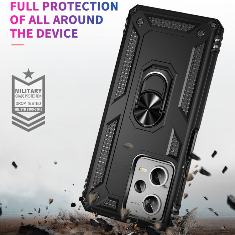 For Xiaomi Redmi Note 12 Pro+ Shockproof TPU + PC Phone Case with Holder(Black) - Note 12 Pro+ Cases by buy2fix | Online Shopping UK | buy2fix
