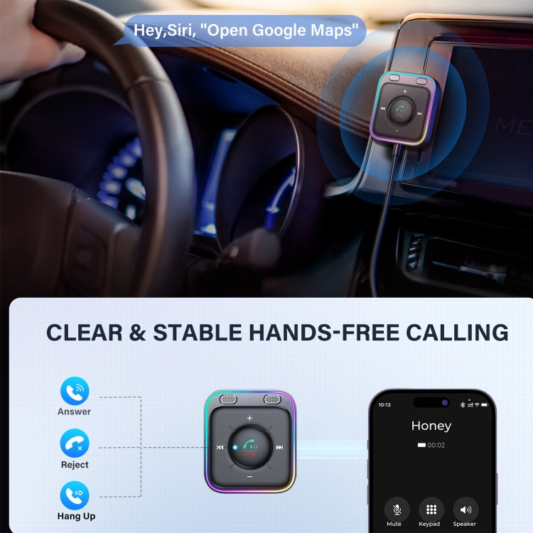 JOYROOM JR-CB3 Bluetooth 5.3 Car Wireless Receiver(Black) - In Car by JOYROOM | Online Shopping UK | buy2fix