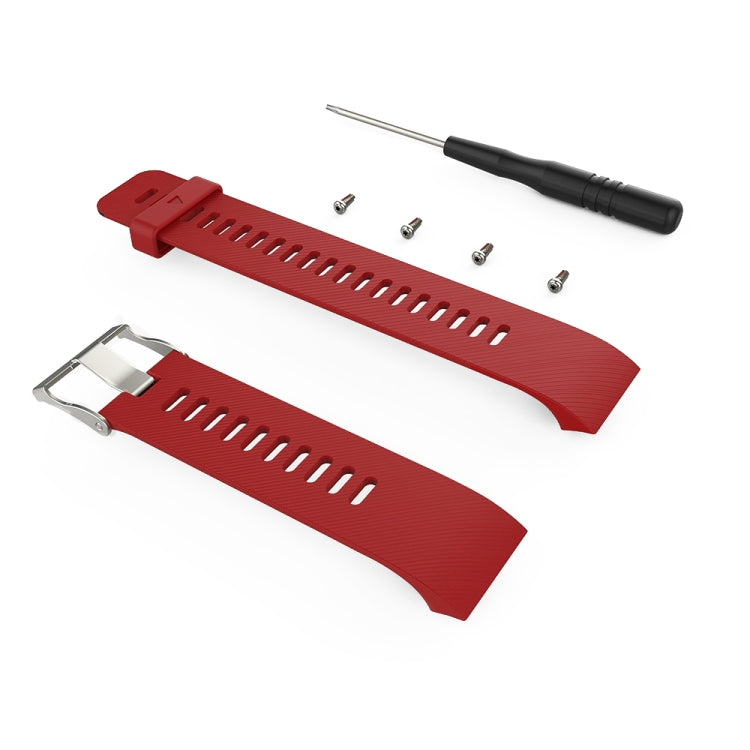 For Garmin Forerunner 30 / 35 Silicone Watch Band(Red) - Smart Wear by buy2fix | Online Shopping UK | buy2fix